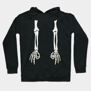 Hand Bones Suspenders With Moon Hoodie